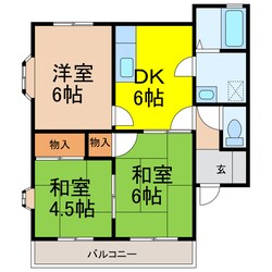 コーポカシワ　Bの物件間取画像